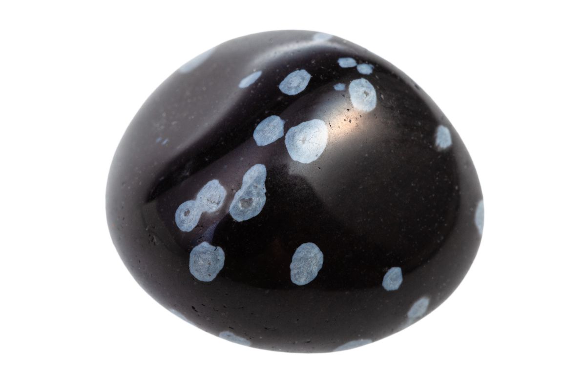 4 Beautiful Snowflake Obsidian Crystals