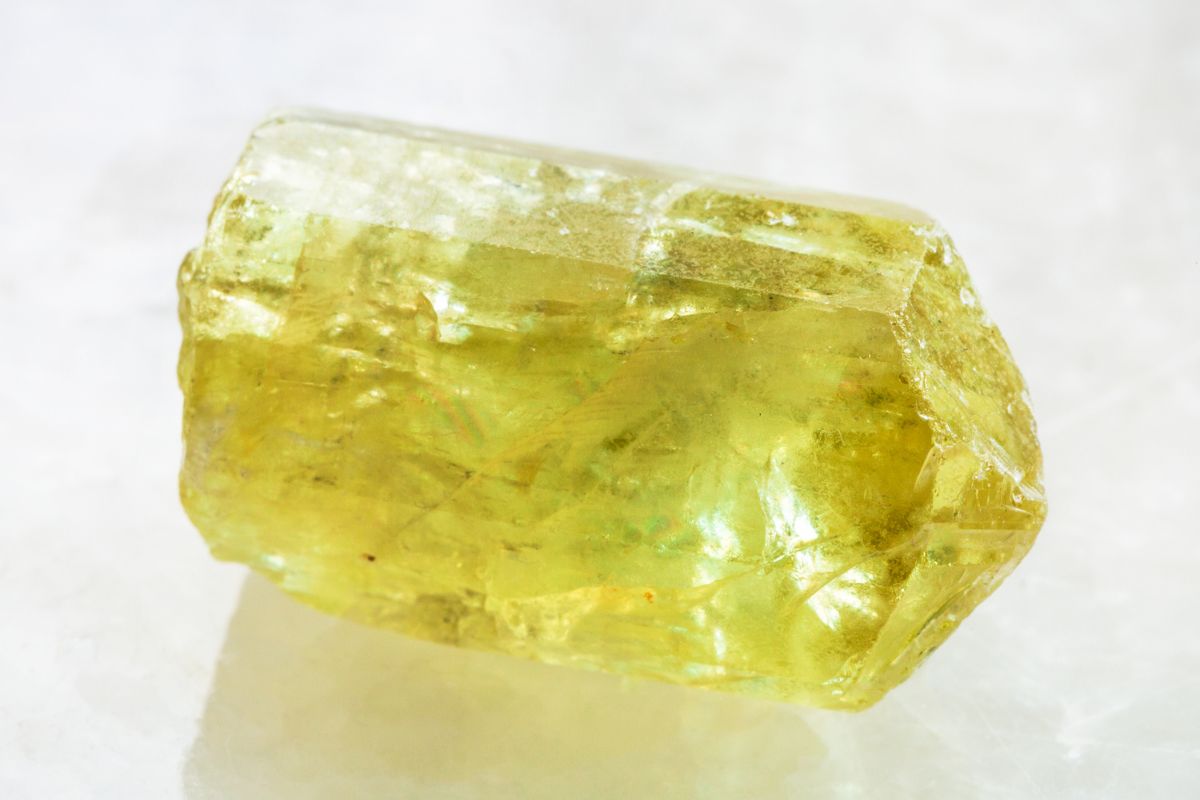 6 Beautiful Yellow Green Crystals