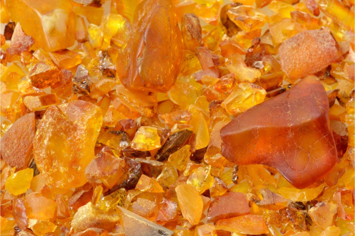7 Amber Colored Crystals