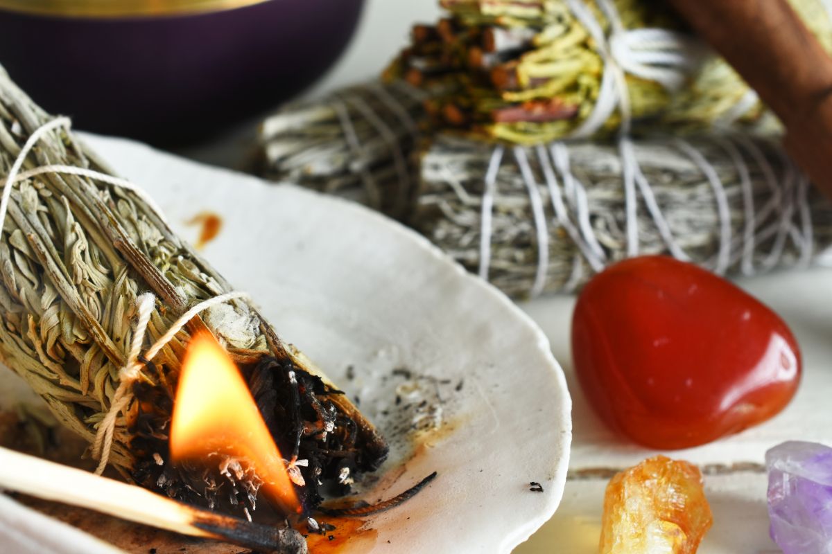 Cleansing Carnelian with Smoke (Smudging)